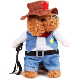 Костюм на честь Halloween для собак та котів XIAOYU: Ковбойська куртка та капелюх, супер милий косплей для маленьких тварин