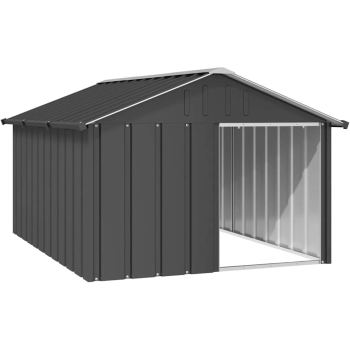 Будка для собаки vidaXL антрацитова 116,5x153x81,5 см, оцинкована сталь