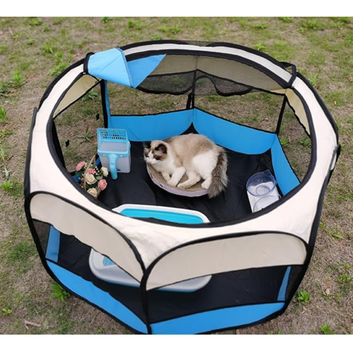 Клітка-переноска для котів Floving, складана, велика (XL), водовідштовхувальна, для дому та вулиці