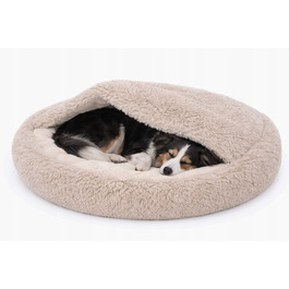 Лежанка-кокон 100 см для собак та котів – тепла, кругла. Shaggy / Boucle