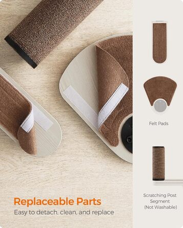 Feandrea Clickat Collection - Драбина-подряпування для котів, 100 см, XL, з 2 стійками, для стіни, розширювана