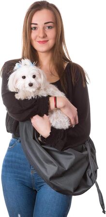 Трагета для собак та котів PillowPrim - переноска для тварин на плечі, сіра