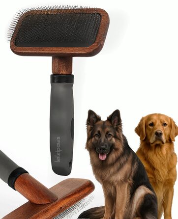 Щітка для собак та котів Holz: Slicker, знімач підшерстка, проти ковтунів, з нержавіючою сталлю, ергономічна ручка