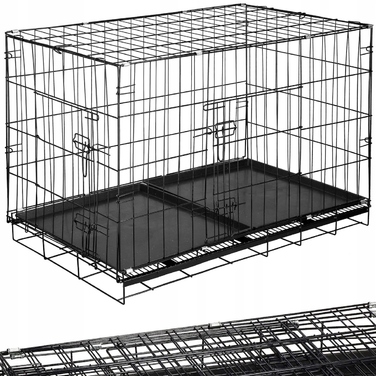 Металевий вольєр-клітка Springos для великих собак, 100 x 60 x 70 см