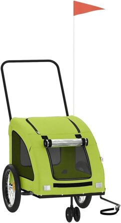 Причіп для велосипеда для собак та котів, зелений, Oxford-Gewebe та метал