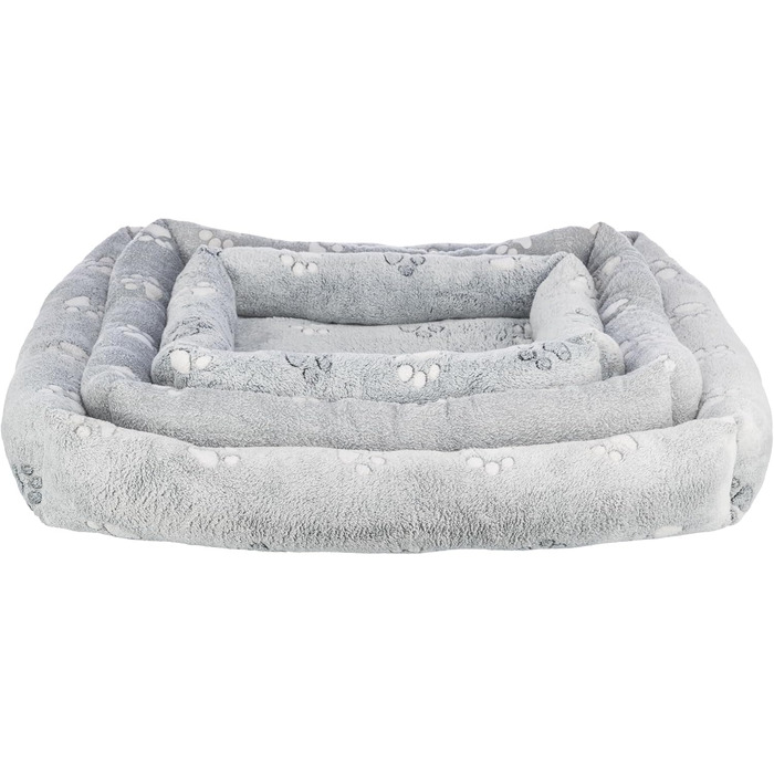 Крісло-лежанка для собак TRIXIE Nando, 60x50 см, сірого кольору, з м'якою наповнювачем, для середніх собак, антиковзаюче, 37845 L 50 x 60 x 9 см