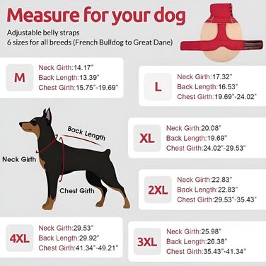 Теплий зимовий одяг для собак ASENKU: куртка та плащ для великих собак з відбиваючим коміром та водонепроникним покриттям (Коричнево-червоний, 3XL/X-Large)