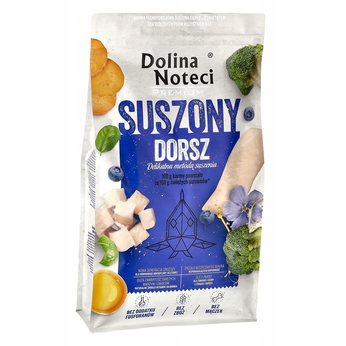 Преміум корм для собак Dolina Noteci з тріскою, 9 кг