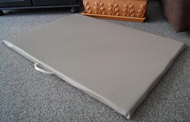 Килимок для собак, лежанка для тварин: двосторонній, штучна шкіра, піна, 3 см (блакитний, бежевий), 100x70 см