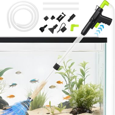 Набір для акваріума Ecoret-Pro 5 в 1: відсмоктувач мулу, чищення, фільтрація, видалення водоростей