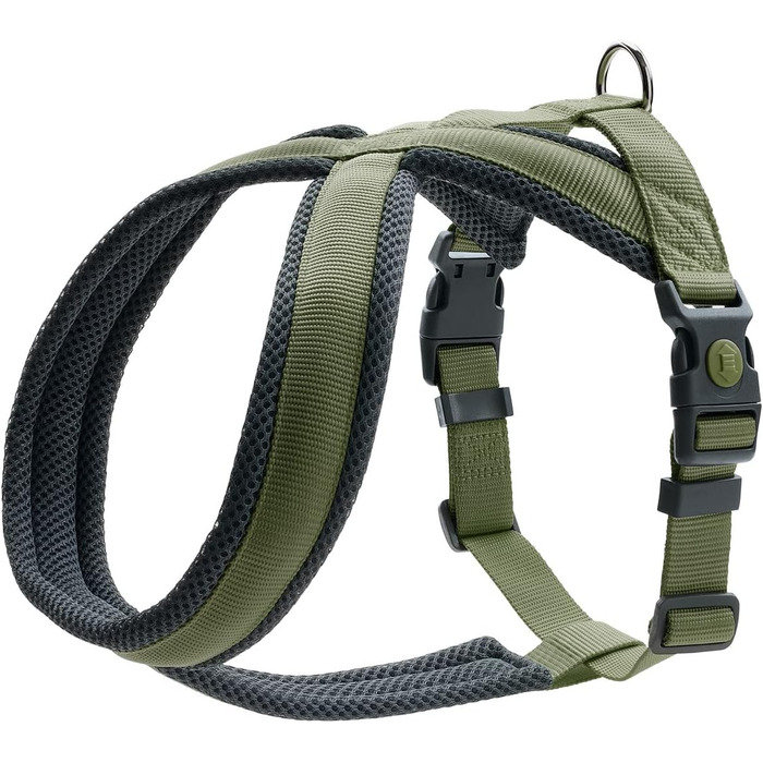 Нашийник для собак HUNTER LONDON COMFORT, дихаюча сітка 3D, 2-разове регулювання, безпечна застібка, міцний, легкий та зручний у догляді, оливковий, L/2