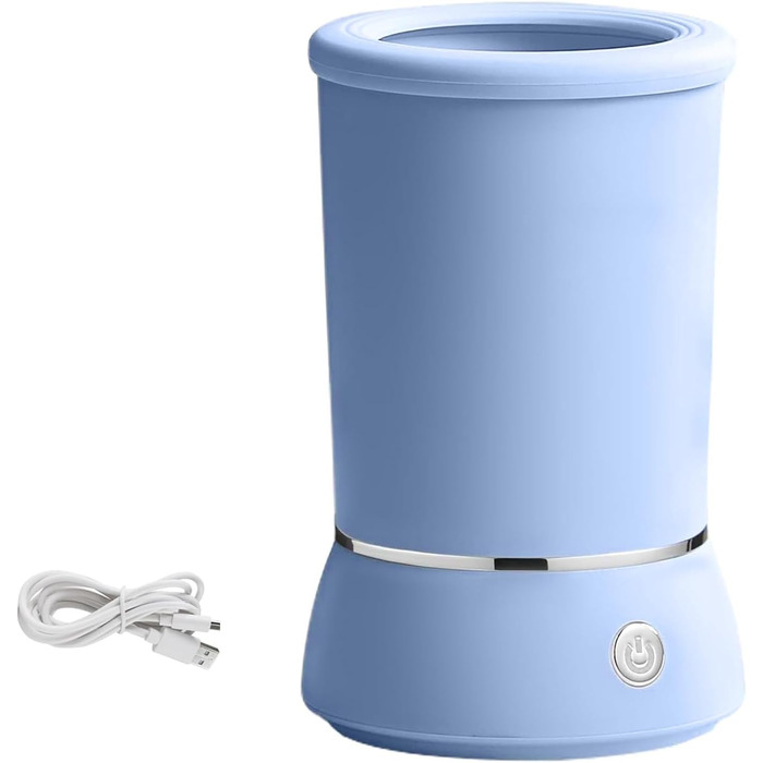 Електричний очищувач лап для тварин: автоматичний мийний стаканчик з акумулятором, м'яка силіконова щітка для собак та котів (Sky Blue)