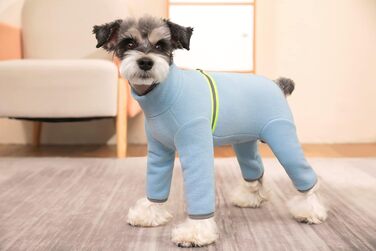 Зимовий одяг для собак, теплий м'який флісовий халат з світловідбиваючим блискавкою, костюм для собак, піжама для домашніх тварин (розмір XXL, блакитний)