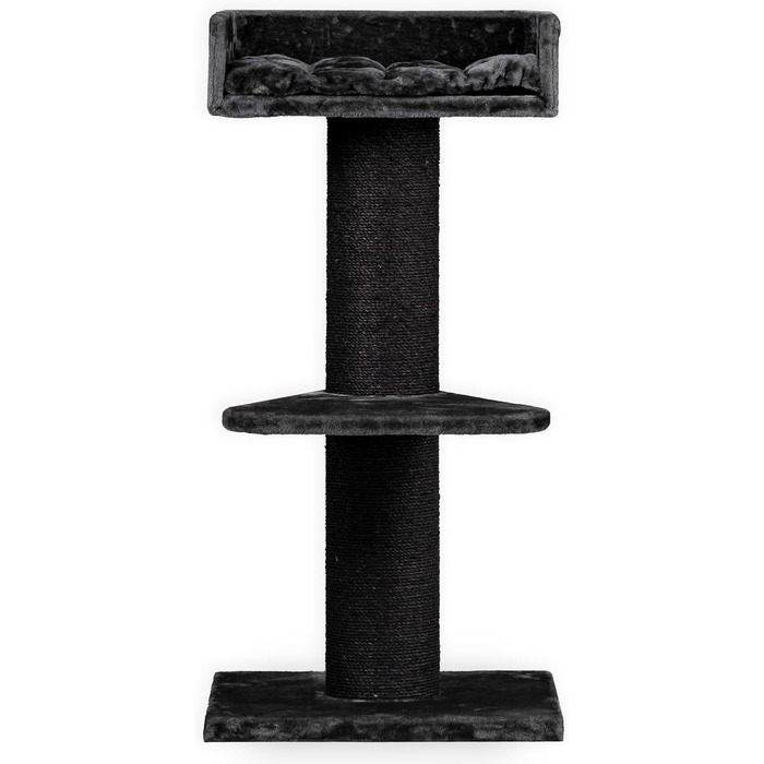 Дряпка для великих котів RHRQuality Maine Coon Lounge Blackline, темно-сіра, з товстими 20 см стовпами з сизалю