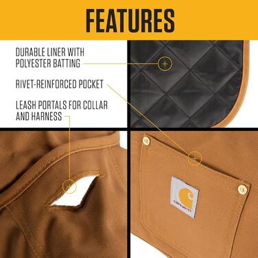 Куртка для собак Carhartt Feste, тепла та міцна, помаранчевого кольору, розмір M, Hunter Orange / Messing Medium