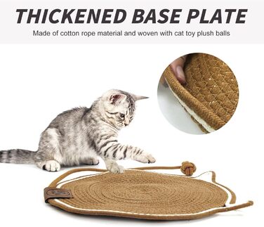 Килимок для котів з кулькою, іграшковий килимок-іграшка для котів, 43 см
