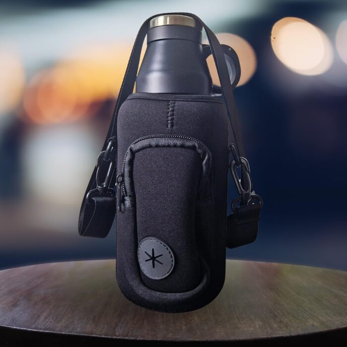 Водяна пляшка для собак TravelBuddy 3-в-1 з мискою та сумкою для перенесення - витоки неможливі, портативна | Поїлка для цуценят та домашніх тварин | Водяні пляшки для собак - подорожі та прогулянки