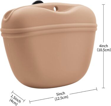 Силіконовий мішечок для корму для собак AUDWUD з кліпсою та магнітною застібкою, 2 шт. (Абрикос + блакитний льоду)