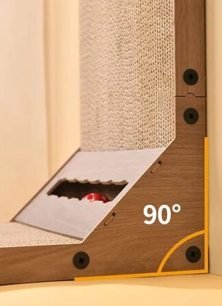 Кігтеточка для котів L-подібної форми, 58 см, з картонної коробки, іграшка для котів, 58x40x25 см