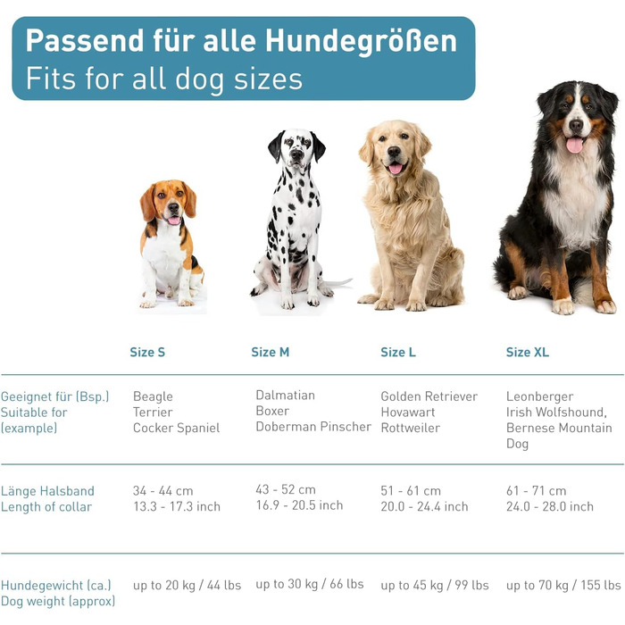 Нашийник для собак PetTec з неопрену та нейлону з ручкою, м'який, регульований, водонепроникний, комплект з повідком (S-XL, чорний)