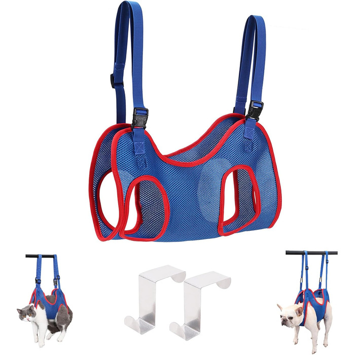 Набір для догляду за собаками та котами WEEVDRIE: шлейка-матрац, шлейка для грумінгу, петля для стрижки нігтів