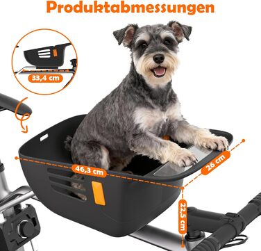 Корзина для собак на велосипед DAISTERN, до 12 кг, водонепроникна, міцна, для малих та середніх собак