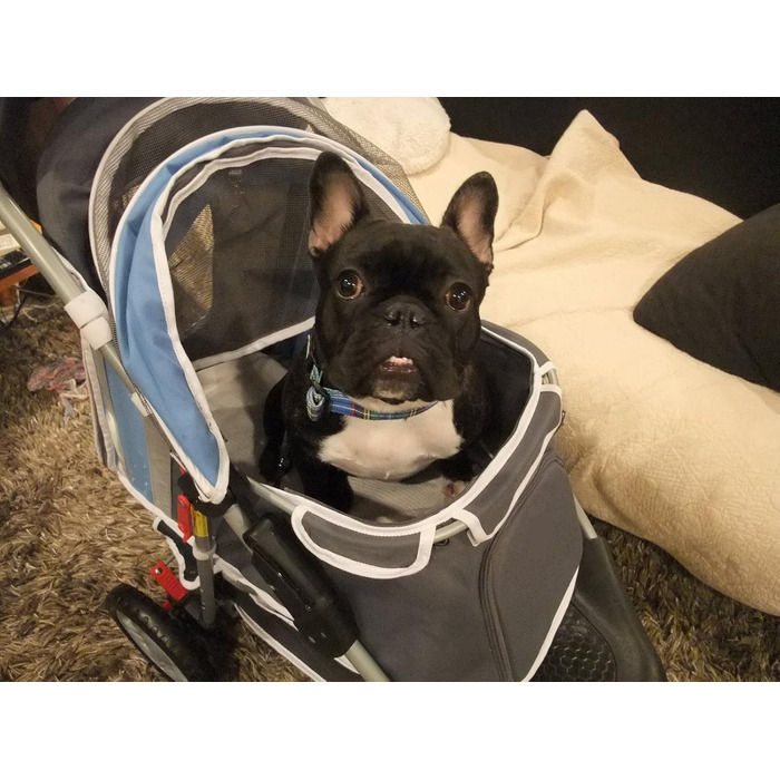 Візок для тварин Innopet First Class IPS-09 (синій) – складаний, для собак та котів