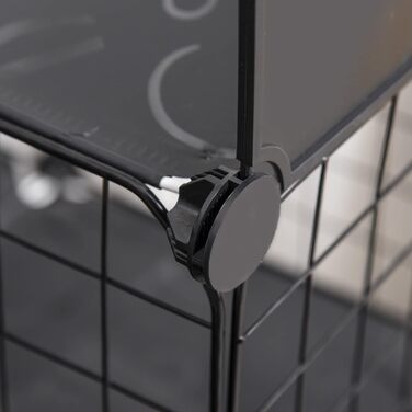 Клітка для котів PawHut з пробігом, 3 яруси, 2 двері, пандус, металевий каркас, 105 x 70 x 116 см, чорна