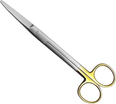 Хірургічні ножиці для перев'язки - 17 см, вигнуті, тупі кінці, з нержавіючої сталі. Підходять для котів та собак. Mayo Dissecting Blunt Scissors