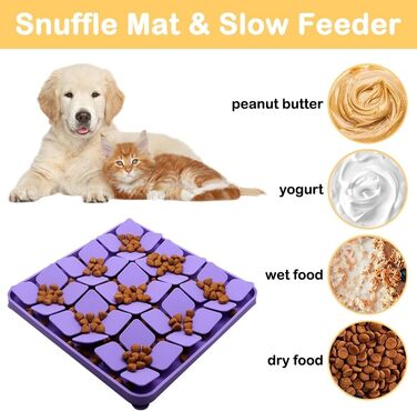 Килимок для годування собак Leckmatte, силіконовий килимок-головоломка для повільного годування собак та котів, з присосками, сірий