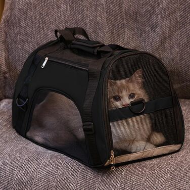 Сумка-переноска для собак, чорна: дихаюча, водонепроникна, легка, для подорожей та прогулянок