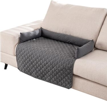 М'яке зручне ліжко-софа для котів та собак, водонепроникний чохол для собачого дивана, пральна собача підстилка, антиковзаюча подушка для розслаблення, зручні собачі килимки (90 x 135 см, Темно-сірий) 90x135cm Темно-сірий