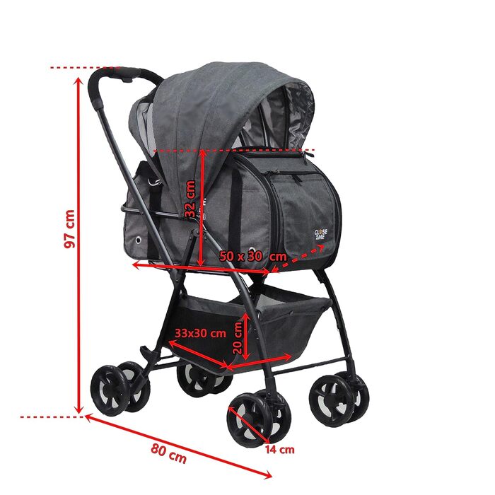 Транспортна система для тварин EzTravel - переноска з шасі