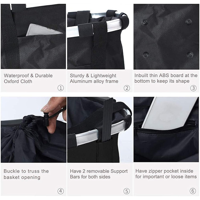 Фahrradkorb für Hunde: Складний велосипедний кошик для собак, чорний, 33 x