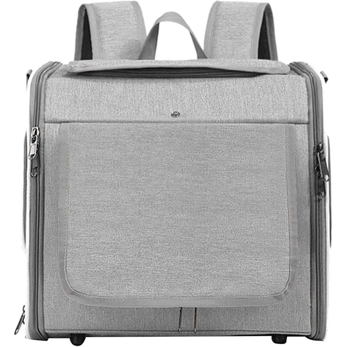 Клітка-кошик для собак Dpofirs, розширювана, легка, водонепроникна, для маленьких собак з 4 сітковими вікнами, для їзди на велосипеді, для серферів, з кріпленням на кермо, для легкого встановлення, підходить для сірого кольору