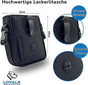 Сумка для ласощів для собак з магнітним закриттям та диспенсер для пакетів для прибирання – ідеальна для тренувань та прогулянок