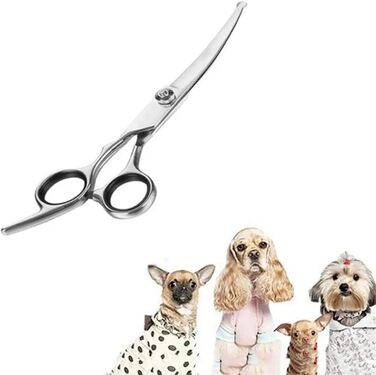 Професійний набір для грумінгу собак та котів: вигнуті ножиці для грумінгу, ножиці для собак та котів з нержавіючої сталі (17.5 см)