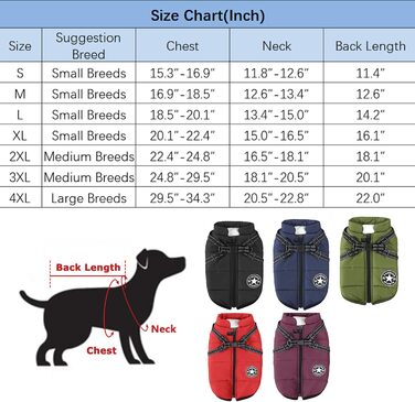 Зимова куртка для собак Aiboria 2-в-1: вітронепроникна, водонепроникна, тепла, з обладнанням для прогулянок, розмір M (фіолетовий)