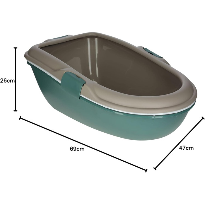 Лоток для котів Stefanplast Furba з ситом для очищення, 59x39x22 см