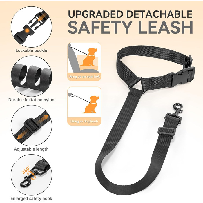 PETSFIT Автокрісло для собак, підняте на 12.5 см, чорний, для собак до 12 кг