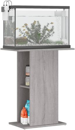 INLIFE Акваріумна тумба сірий Sonoma 60,5x36x72,5 см ДСП 12 кг