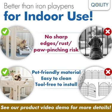 Клітка для собак Qoility, прозора, з дверцятами, 61 см, 12 панелей, чорна, зменшує тривожність, 142.2 x 94 см