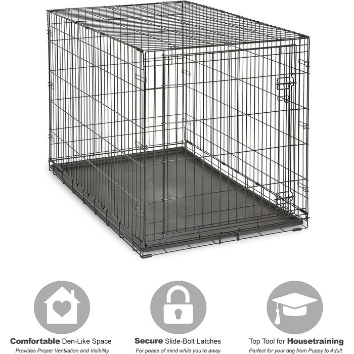 Кія Hundebox B30 - переноска для собак, 76 см, для маленьких порід, з піддоном, захистом підлоги та окремими дверима (124 x 76 x 82 см)