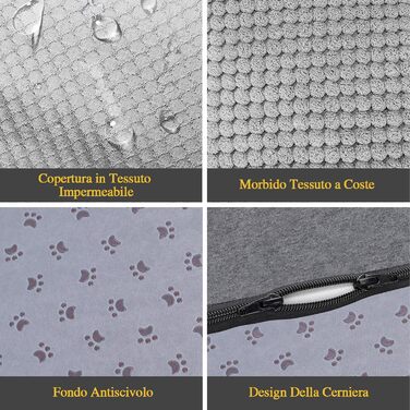 Сходинка для собак Masthome: 3 сходинки, 40 см, для маленьких собак та котів, сіра (губка)