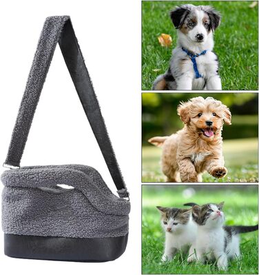 Транспортна сумка для котів - водонепроникна м'яка переноска | З фіксатором ремінця безпеки | Для кошенят та середніх порід | Сірий колір