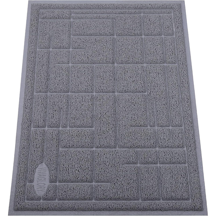 Килимок для котячого туалету VIVAGLORY, 90x60 см, сірий. Килимок для котячого лотка, миється, підкладка, сірий, 90x60 см