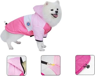 Зимова куртка для собак з бавовни, теплий одяг для цуценят, маленьких та середніх собак, котів, чихуахуа, бульдога, мальтізу (колір коричневий, розмір XL)