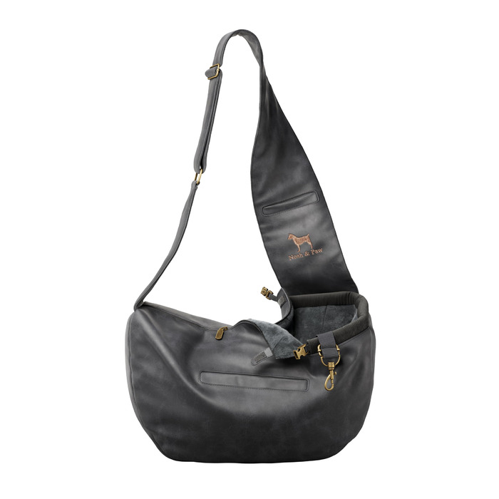 Трансформер для собак Noah & Paw: переноска для маленьких собак до 10 кг з регульованим плечовим ременем та м'яким хутром, 3 системи безпеки, веганська шкіра