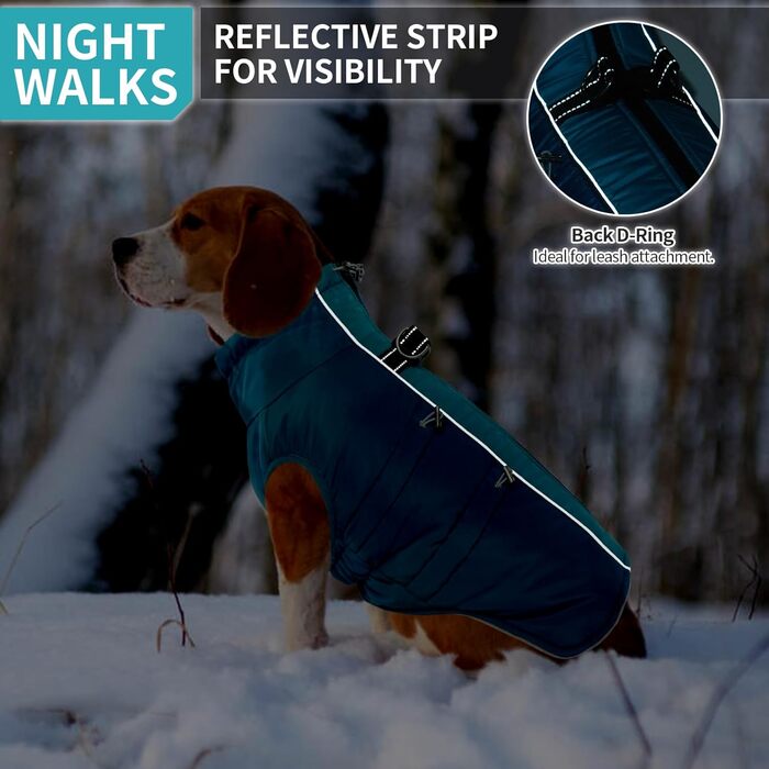 Водонепроникний теплий зимовий одяг для собак - куртка-манжетка з отвором для шлейки, камуфляж Olive Drab (3XL)