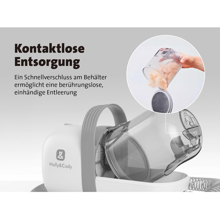 Набір для грумінгу тварин Molly&Cody SAMSON 7-в-1: машинка для стрижки, пилосос для шерсті, 6 насадок. Для собак та котів.